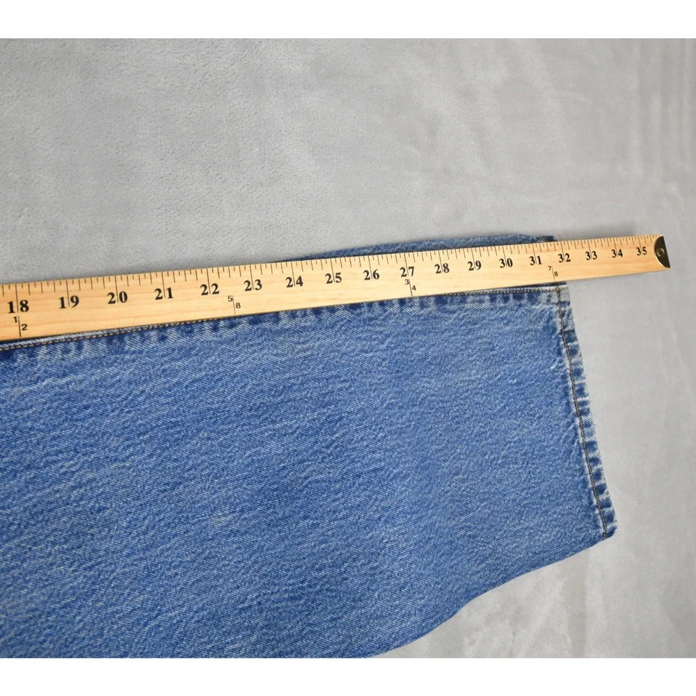 Levis Jeans 501 Mens 36x31 (33x32 Actual) Button Fly Distressed Blue Denim